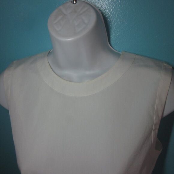 Theory Womens Size S White Cotton Peplum Blouse - Picture 7 of 10